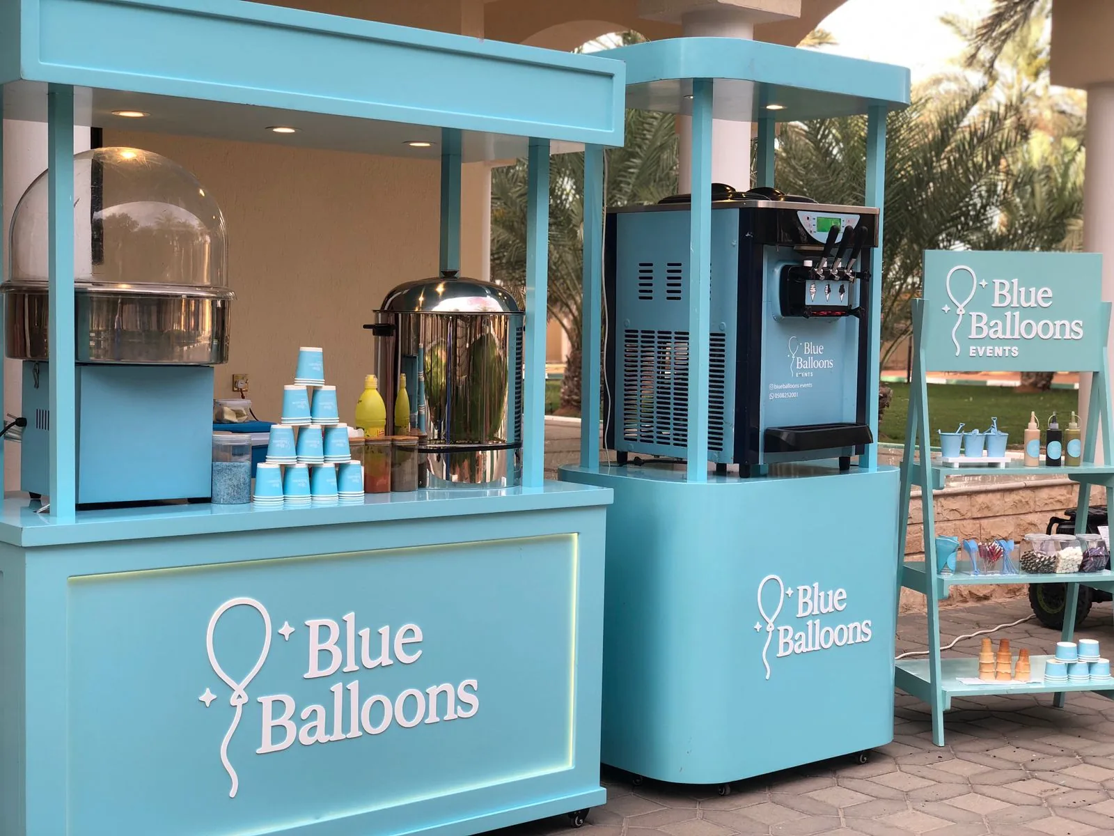 Blue Balloons in an outdoor setting