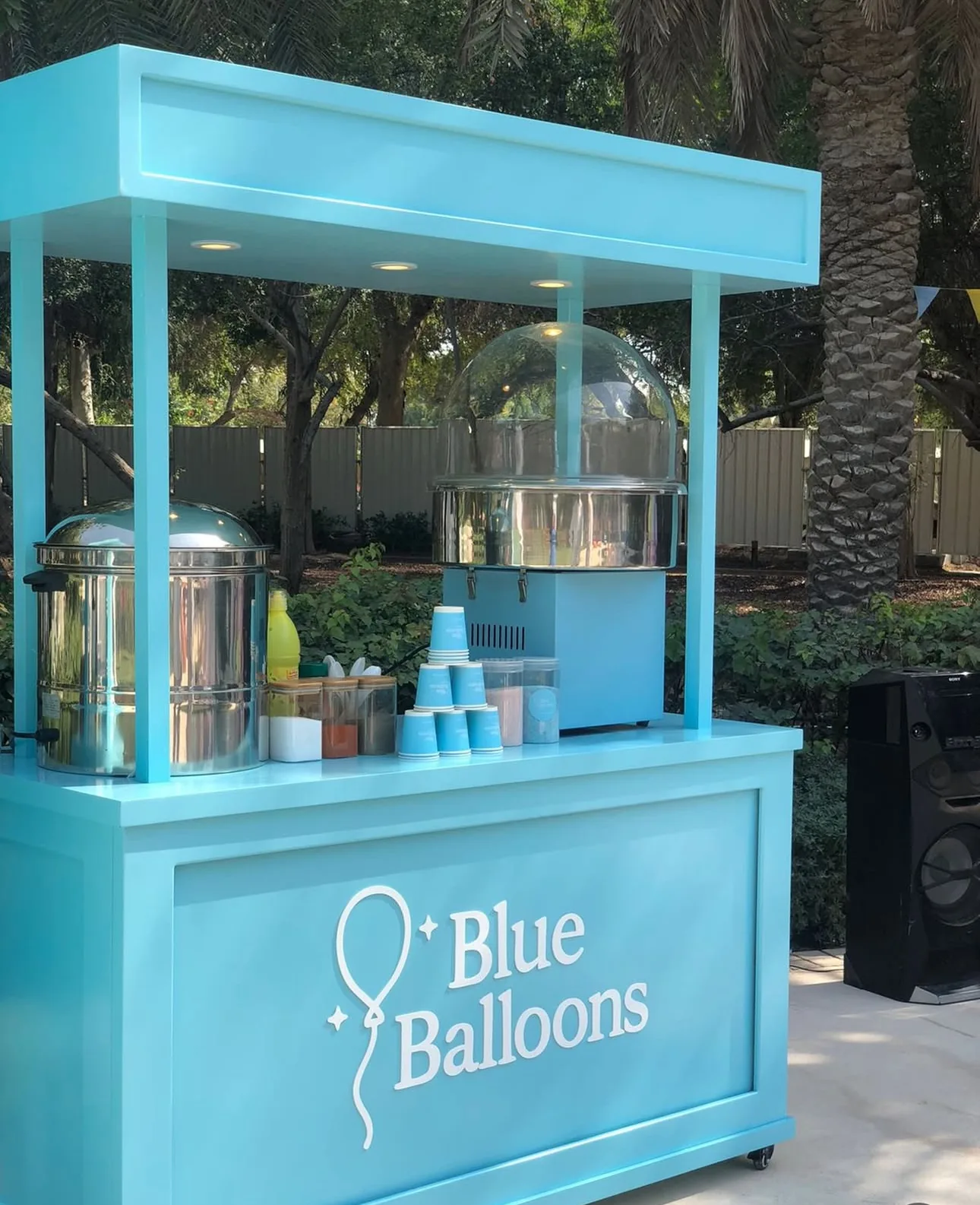 A real Blue Balloons station setup