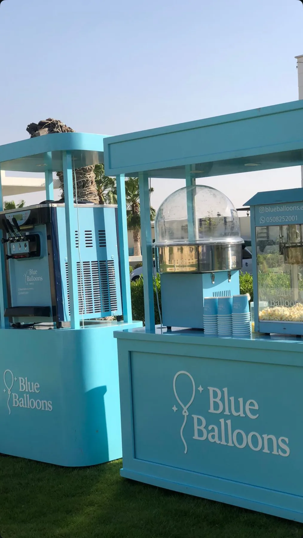 A real Blue Balloons station setup